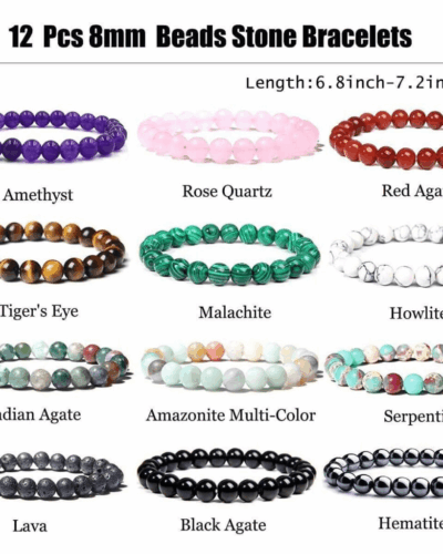Healing Crystal Bead Bracelet for Men and Women Wholesale