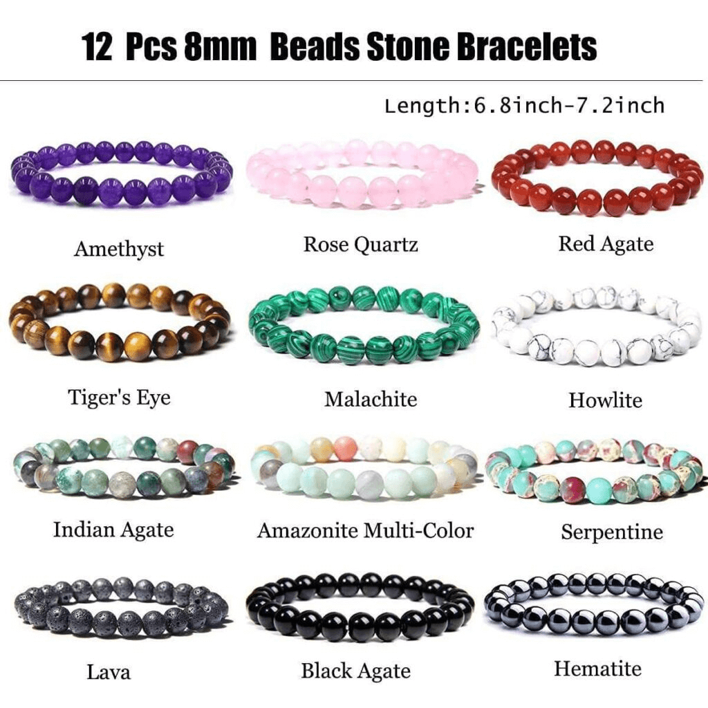 Healing Crystal Bead Bracelet for Men and Women Wholesale