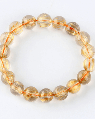 Healing Golden Rutilated Quartz Bracelet Women and Men
