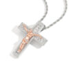Hip-Pop18K Gold Plated Jesus Cross Chain Vintage-ROSE GOLD