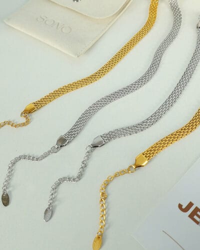 Hollow Out Chain Necklace Stainless Steel Bracelets Wholesale 3
