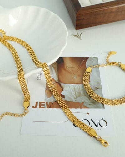 Hollow Out Chain Necklace Stainless Steel Bracelets Wholesale 5