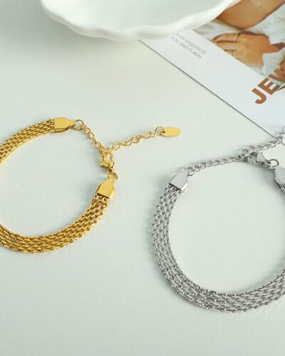 Hollow Out Chain Necklace Stainless Steel Bracelets Wholesale 6