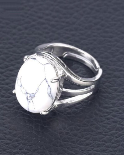 4-Prong Natural Crystal Wedding Rings for Women Wholesale