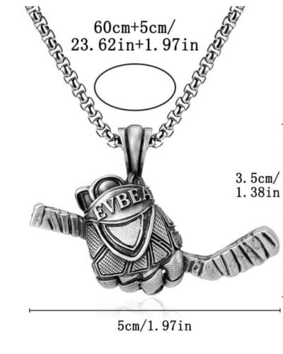 Ice Hockey Glove Mens Titanium Steel Necklaces Wholesale 1