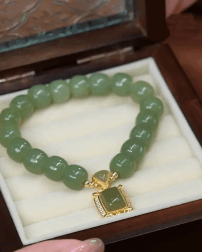 Green Jade Crystal Bracelet Imitation Hetian Jade Jewelry