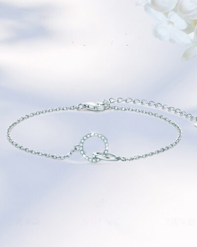 Infinity Moissanite Bracelets with 925 Sterling Silver