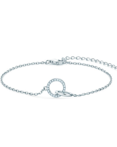 Infinity Moissanite Bracelets with 925 Sterling Silver