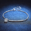 Inlay Round Moissanite Bracelets with 925 Sterling Silver