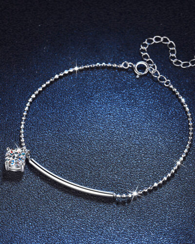 Alternatief beeld van Inlay Round Moissanite Bracelets with 925 Sterling Silver