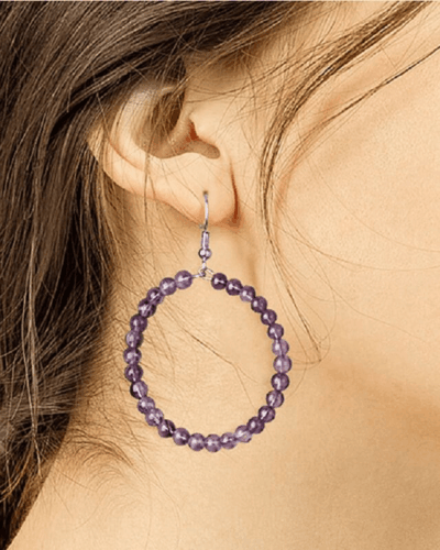 Large Chic Crystal Earrings Bead Hoops for Women Wholesale