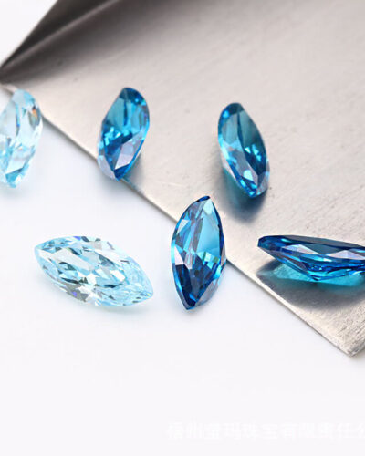 Light Blue Marquise Cut Moissanite Loose Stones