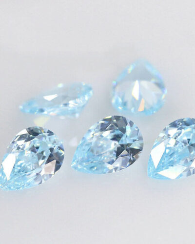 Alternatief beeld van Light Blue Pear Cut Moissanite Loose Stones Wholesale