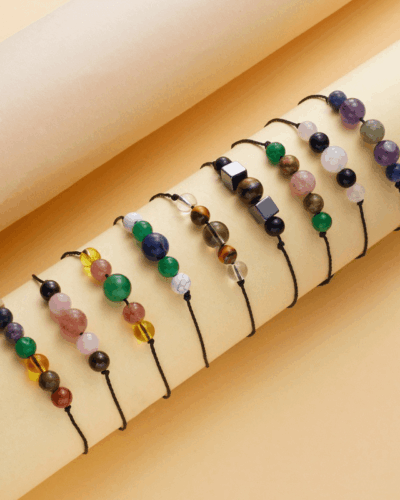 Adjustable Colorful Woven Crystal Bracelet about Emotions