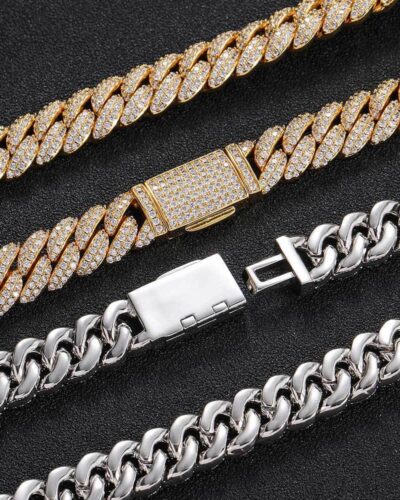 Luxury 10mm Diamond Miami Cuban Link Chain Bulk (1)