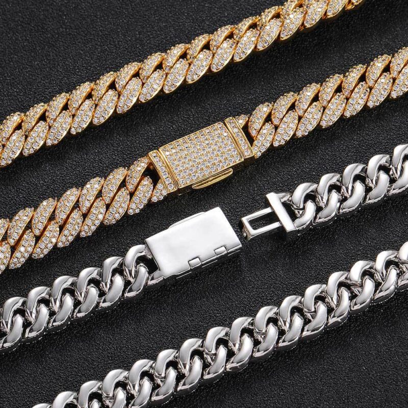 Luxury 10mm Diamond Miami Cuban Link Chain Bulk (1)
