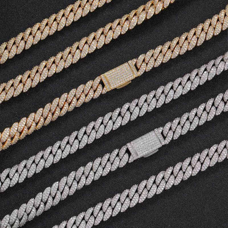 Luxury 10mm Diamond Miami Cuban Link Chain Bulk (6)