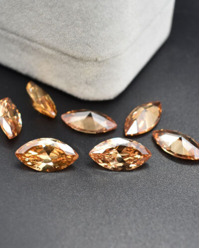 Marquise Cut Champagne Moissanite Loose Stones