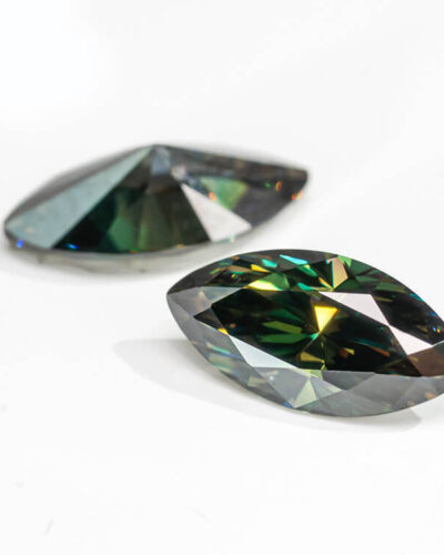 Marquise Cut Dark Green Moissanite Loose Stones