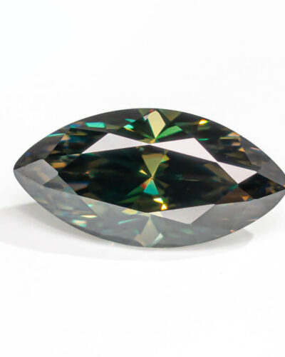 Marquise Cut Dark Green Moissanite Loose Stones