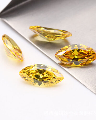 Marquise Cut Yellow Moissanite Loose Stones