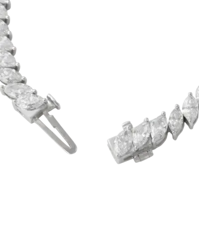 Marquise Sterling Silver Moissanite Tennis Bracelet 4