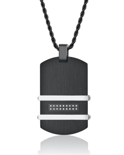 Men Square Pendant Necklace Stainless Steel Wholesale 5