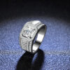 Mens Moissanite Rings with Square Shape Design