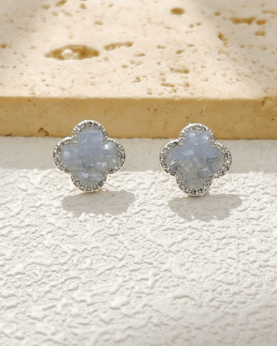 Minimalist Stylish 4-Leaf Clover Crystal Earrings for Women Bulk