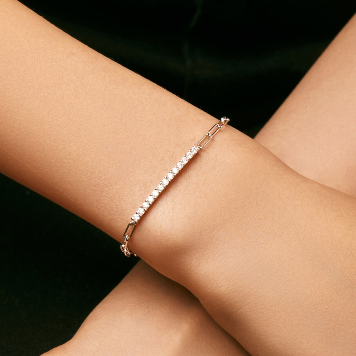 Moissanite Bracelet Linked Chain Design Wholesale - Görüntü 4