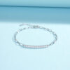 Moissanite Bracelet Linked Chain Design Wholesale