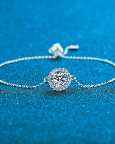 Moissanite Bracelet Simple Style Shiny
