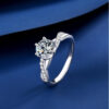 Moissanite Bridal Ring with Twisted Shank Design