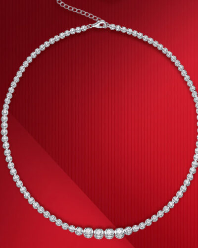 Moissanite Choker Necklace with 925 Sterling Silver