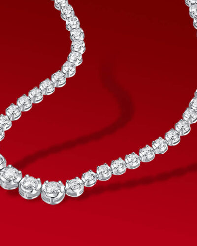 Vista alternativa dell'Moissanite Choker Necklace with 925 Sterling Silver