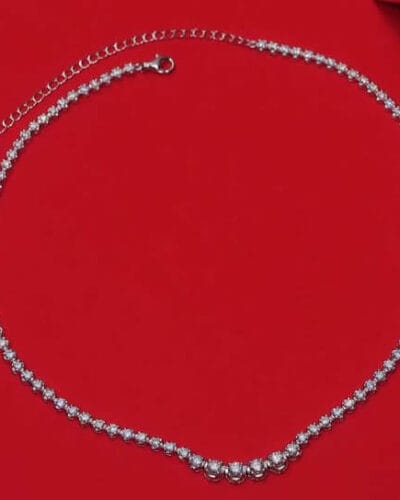 Moissanite Choker Necklace with 925 Sterling Silver