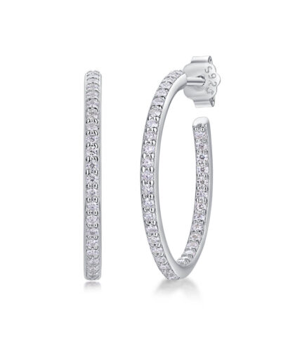 Moissanite Cluster Earrings with 925 Sterling Silver