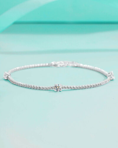 Moissanite Diamond Bracelet with 925 Sterling Silver