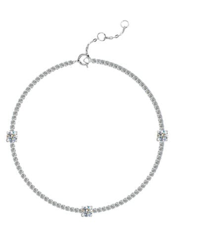 Moissanite Diamond Bracelet with 925 Sterling Silver 5