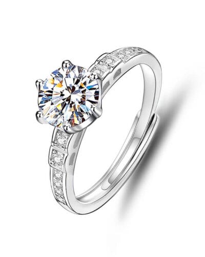 Moissanite Diamond Engagement Rings with 6 Prong