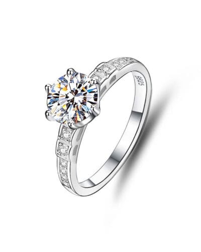 Moissanite Diamond Engagement Rings with 6 Prong
