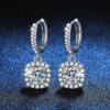 Moissanite Drop Earrings with 925 Sterling Silver