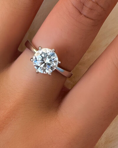 Moissanite Halo Ring with Sunflower Design Wholesale