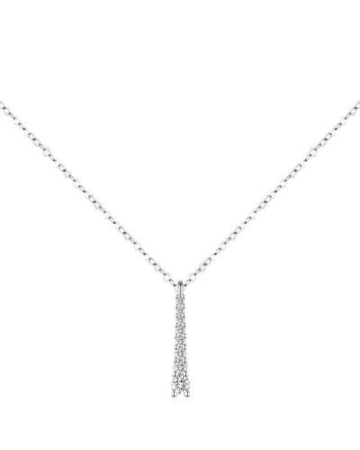 Moissanite Necklace Pendant with 925 Sterling Silver Water Droplets 2