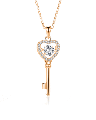 Moissanite Necklaces with 925 Sterling Silver Key Pendant