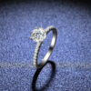 Moissanite Promise Ring with 4 925 Sterling Silver Prong