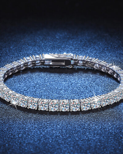 Moissanite Tennis Bracelet with 925 Sterling Silver