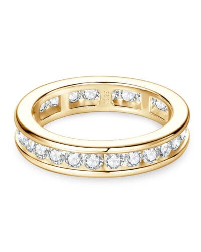 Moissanite Wedding Band Ring with 925 Sterling Silver 5