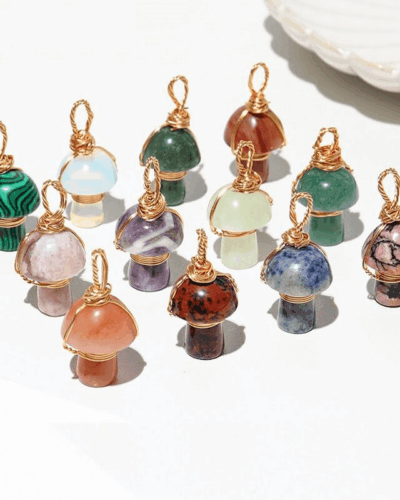 Vaihtoehtoinen näkymä 12Pcs Colorful Minimalist Mushroom Pendant Necklace:stä