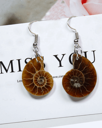 Natural Conch Fossil Earrings Vintage Crystal Earrings Wholesale